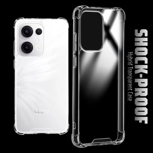 Shockproof Hybrid Transparent Phone Case For Oppo Reno 13 5G with Hard Back and Soft Bumper for Maximum Protection
