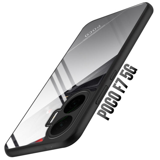 Premium Silicon Soft Framed Case with Clear Back Cover For Poco F7 5G