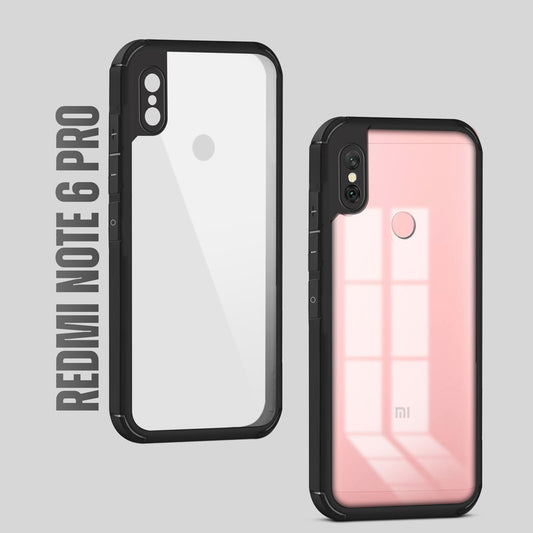 Silicone Border Transparent Back Cover for Redmi Note 6 Pro