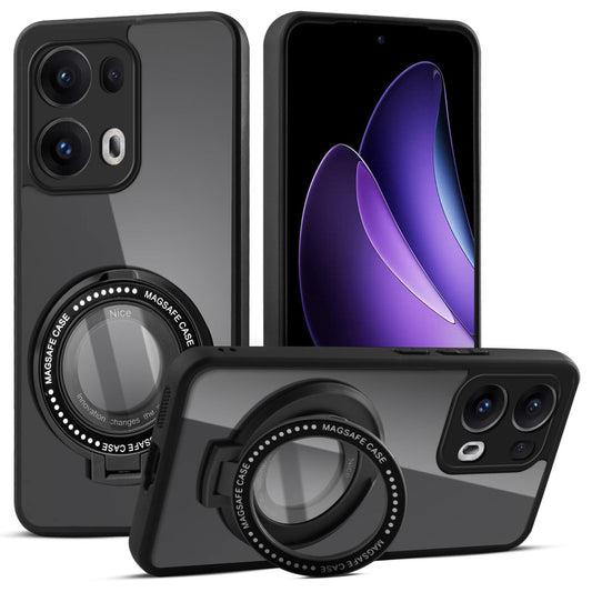 Soft Frame Clear Case Ring Holder Kickstand For Oppo Reno 13 Pro 5G