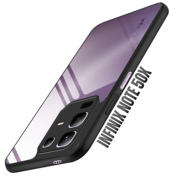 Premium Silicon Soft Framed Case with Clear Back Cover For Infinix Note 50x