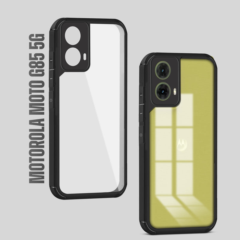 Silicone Border Transparent Back Cover for Motorola G85