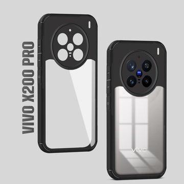 Silicone Border Transparent Back Cover for Vivo X200 Pro 5G