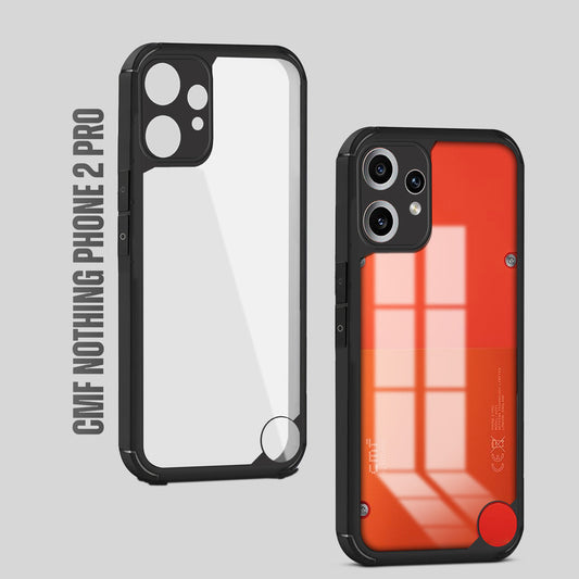 Silicone Border Transparent Back Cover for CMF Nothing Phone 2 Pro