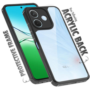 Silicone Border Transparent Back Cover for Oppo A5 Pro 5G