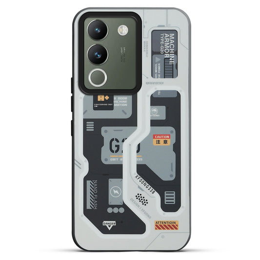 Mechanical Circuit Print Hard Back Cover For Vivo Y200 5G