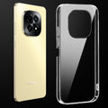 Transparent anti-yellow hard back case fitted on Realme C63 5G showing full back coverage and camera protection