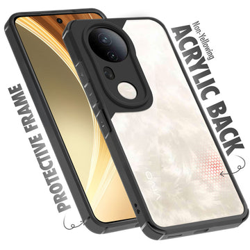 Silicone Border Transparent Back Cover for Vivo T4 Ultra 5G