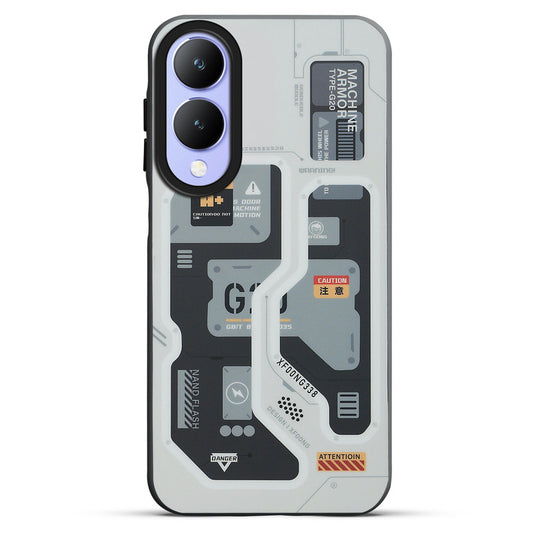 Mechanical Circuit Print Hard Back Cover For Vivo Y17s