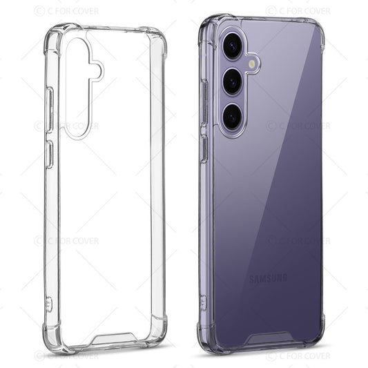 Shockproof Hybrid Transparent Phone Case For Samsung S25 5G with Hard Back and Soft Bumper for Maximum Protection