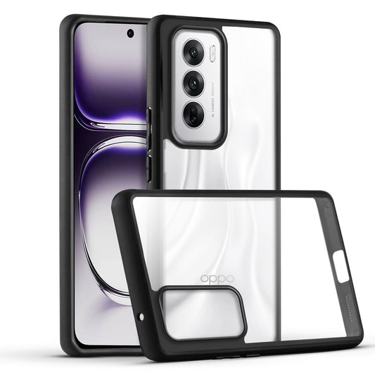 Premium Silicon Soft Framed Case with Clear Back Cover For Oppo Reno 12 5G