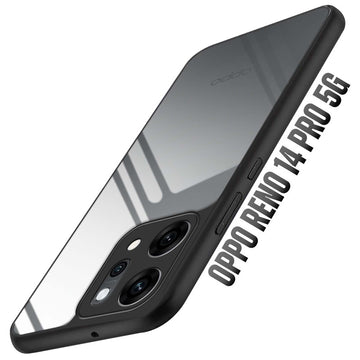 Premium Silicon Soft Framed Case with Clear Back Cover For Oppo Reno 14 Pro 5G