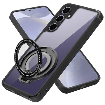 Silicone Grip Clear Case Ring Holder Kickstand For Samsung S25 Plus 5G