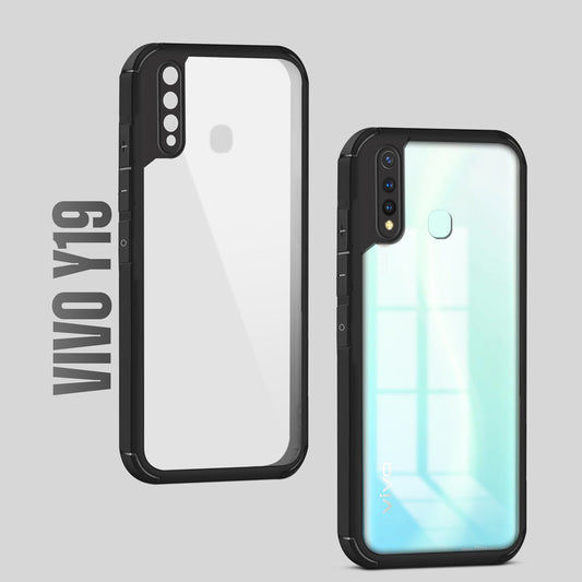 Silicone Border Transparent Back Cover for Vivo Y19