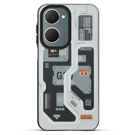 Mechanical Circuit Print Hard Back Cover For Vivo Y18e