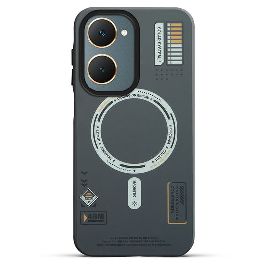 Mechanical Circuit Print Hard Back Cover For Vivo Y18e