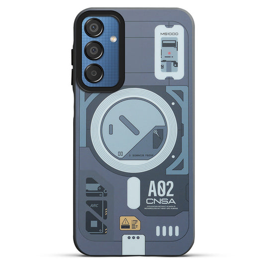 Mechanical Circuit Print Hard Back Cover For Samsung M15 5G