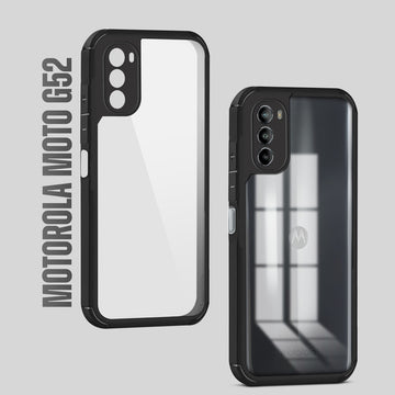 Silicone Border Transparent Back Cover for Motorola G52