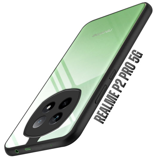 Premium Silicon Soft Framed Case with Clear Back Cover For Realme P2 Pro 5G
