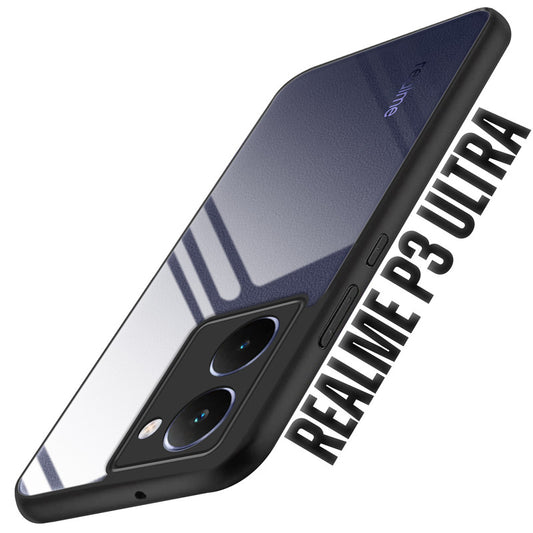 Premium Silicon Soft Framed Case with Clear Back Cover For Realme P3 Ultra 5G