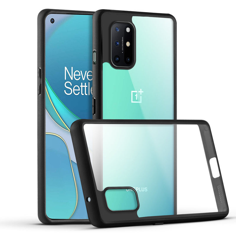 Premium Silicon Soft Framed Case with Clear Back Cover For Oneplus 8T