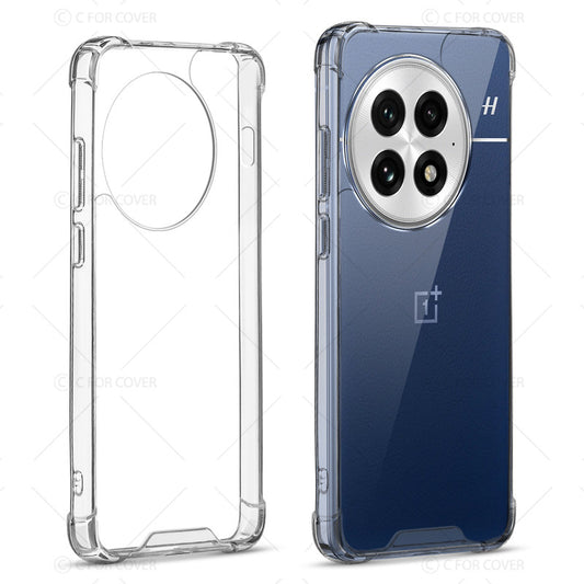 Shockproof Hybrid Transparent Phone Case For OnePlus 13 5G with Hard Back and Soft Bumper for Maximum Protection
