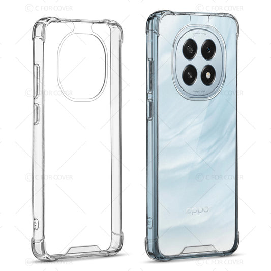 Shockproof Hybrid Transparent Phone Case For Oppo F29 5G with Hard Back and Soft Bumper for Maximum Protection
