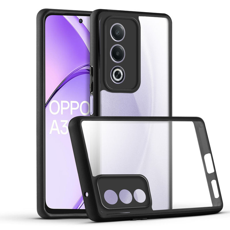 Premium Back Cover With Silicon Soft Framed Edges & Clear Back Cover For Oppo A3 Pro 5G