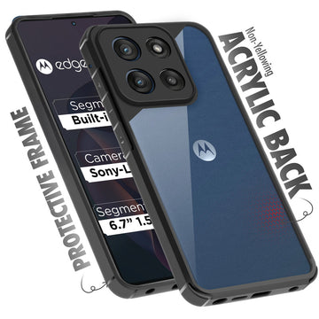 Silicone Border Transparent Back Cover for Motorola Moto Edge 60 Stylus 5G