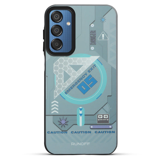 Mechanical Circuit Print Hard Back Cover For Samsung M15 5G