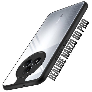 Premium Silicon Soft Framed Case with Clear Back Cover For Realme Narzo 80 Pro