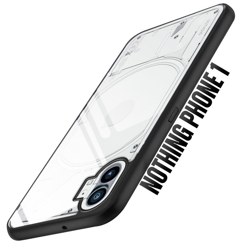 Premium Silicon Soft Framed Case with Clear Back Cover For Nothing Phone 1
