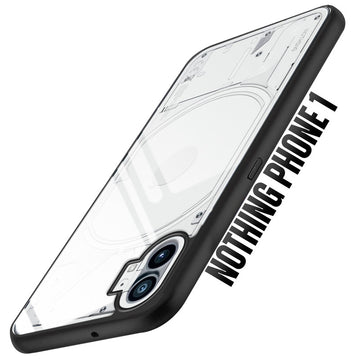 Premium Silicon Soft Framed Case with Clear Back Cover For Nothing Phone 1