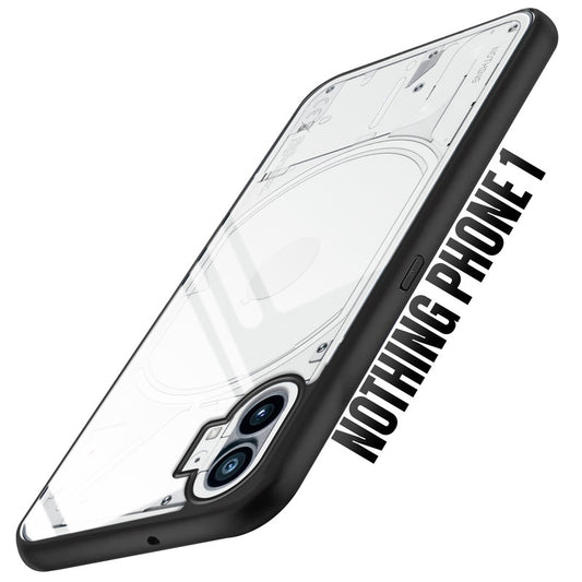 Premium Silicon Soft Framed Case with Clear Back Cover For Nothing Phone 1