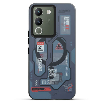 Mechanical Circuit Print Hard Back Cover For Vivo Y200 5G