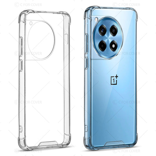 Shockproof Hybrid Transparent Phone Case For OnePlus 12R 5G with Hard Back and Soft Bumper for Maximum Protection