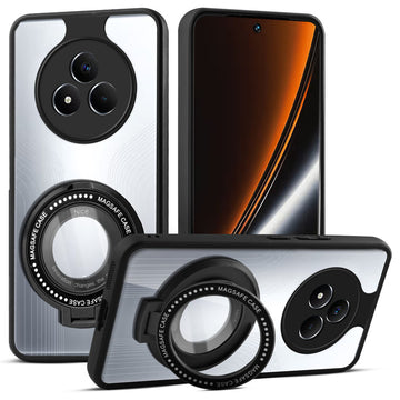 Soft Frame Clear Case Ring Holder Kickstand For Realme Narzo 80 Pro