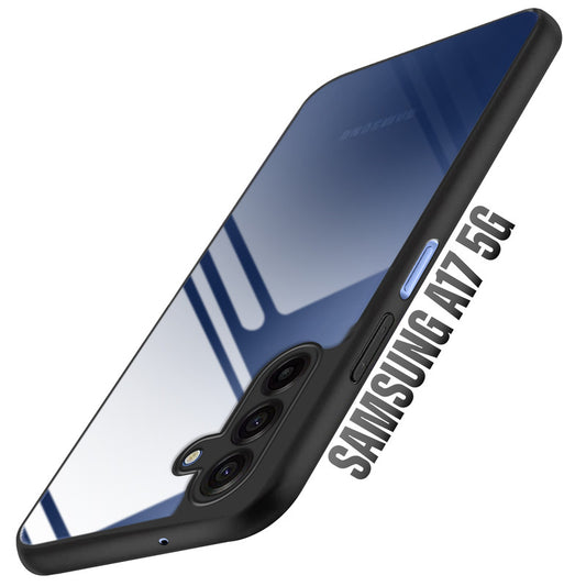 Premium Silicon Soft Framed Case with Clear Back Cover For Samsung A17 5G