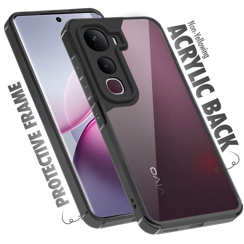 Silicone Border Transparent Back Cover for Vivo Y400 Pro 5G