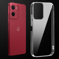 Transparent anti-yellow hard back case fitted on Motorola Moto G05 showing full back coverage and camera protection
