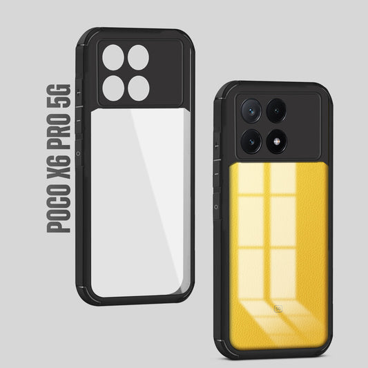 Silicone Border Transparent Back Cover for Poco X6 Pro 5G