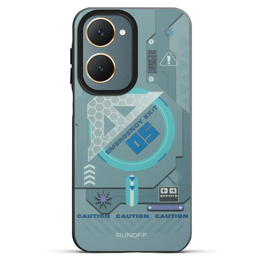 Mechanical Circuit Print Hard Back Cover For Vivo Y18e