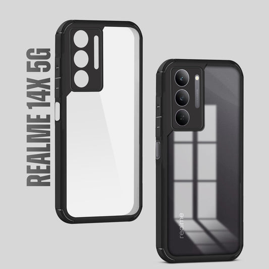 Silicone Border Transparent Back Cover for Realme 14x 5G