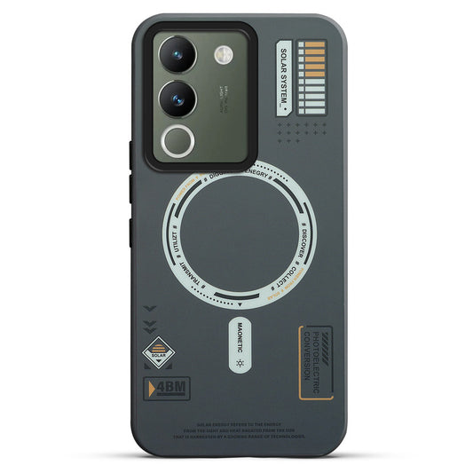 Mechanical Circuit Print Hard Back Cover For Vivo Y200 5G