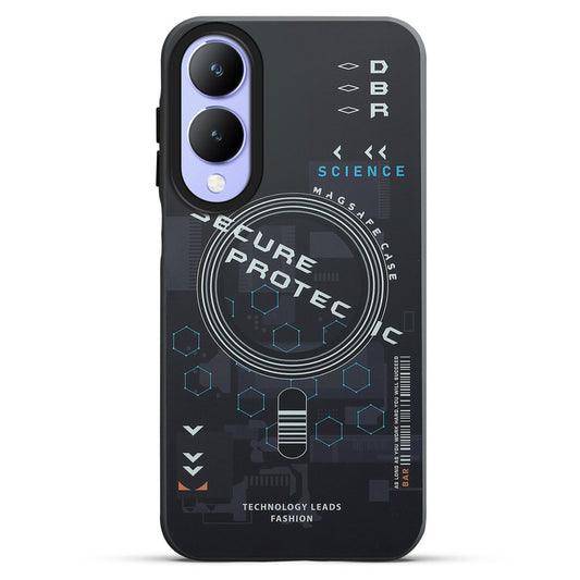 Mechanical Circuit Print Hard Back Cover For Vivo Y17s