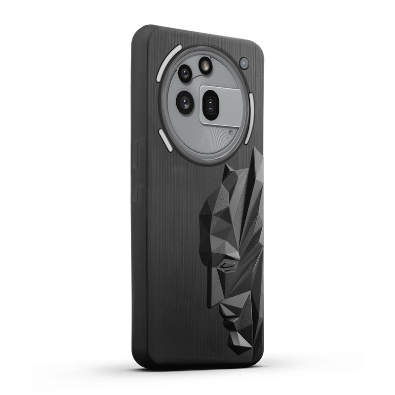 3D Design Soft Silicone Case With Matte Ring Camera Protection Back Cover For Nothing Phone 3A Pro 5G