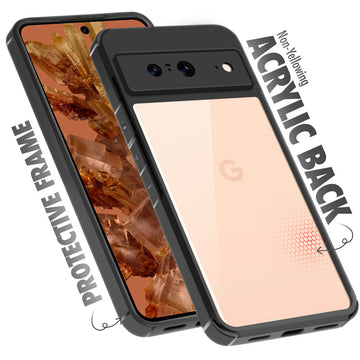 Silicone Border Transparent Back Cover for Google Pixel 8