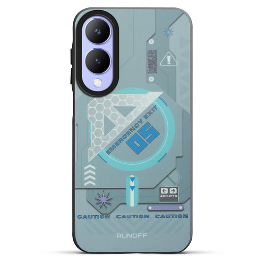 Mechanical Circuit Print Hard Back Cover For Vivo Y17s