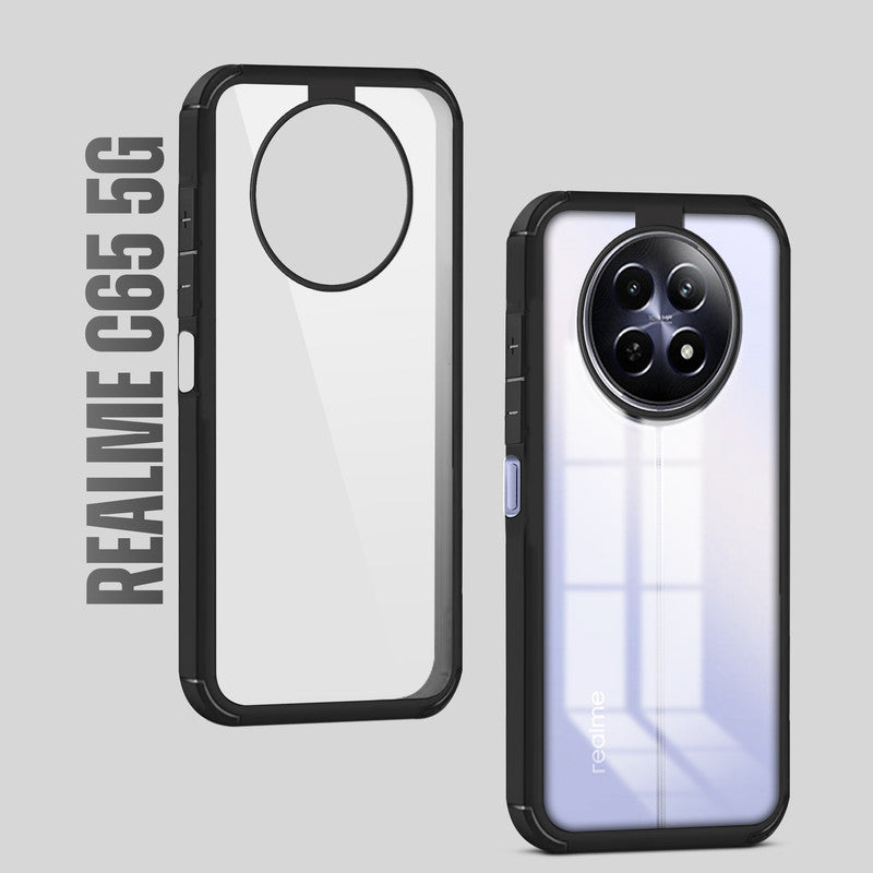 Silicone Border Transparent Back Cover for Realme C65 5G