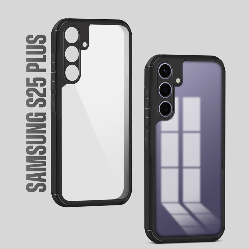 Silicone Border Transparent Back Cover for Samsung S25 Plus 5G